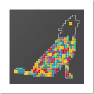 Tetris Wolf Posters and Art